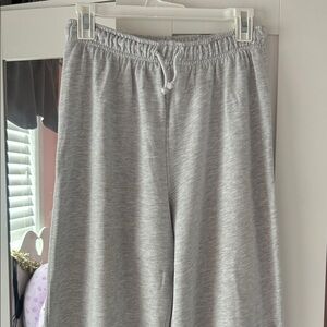 Zara Light Heather Gray Wide Leg Sweatpants